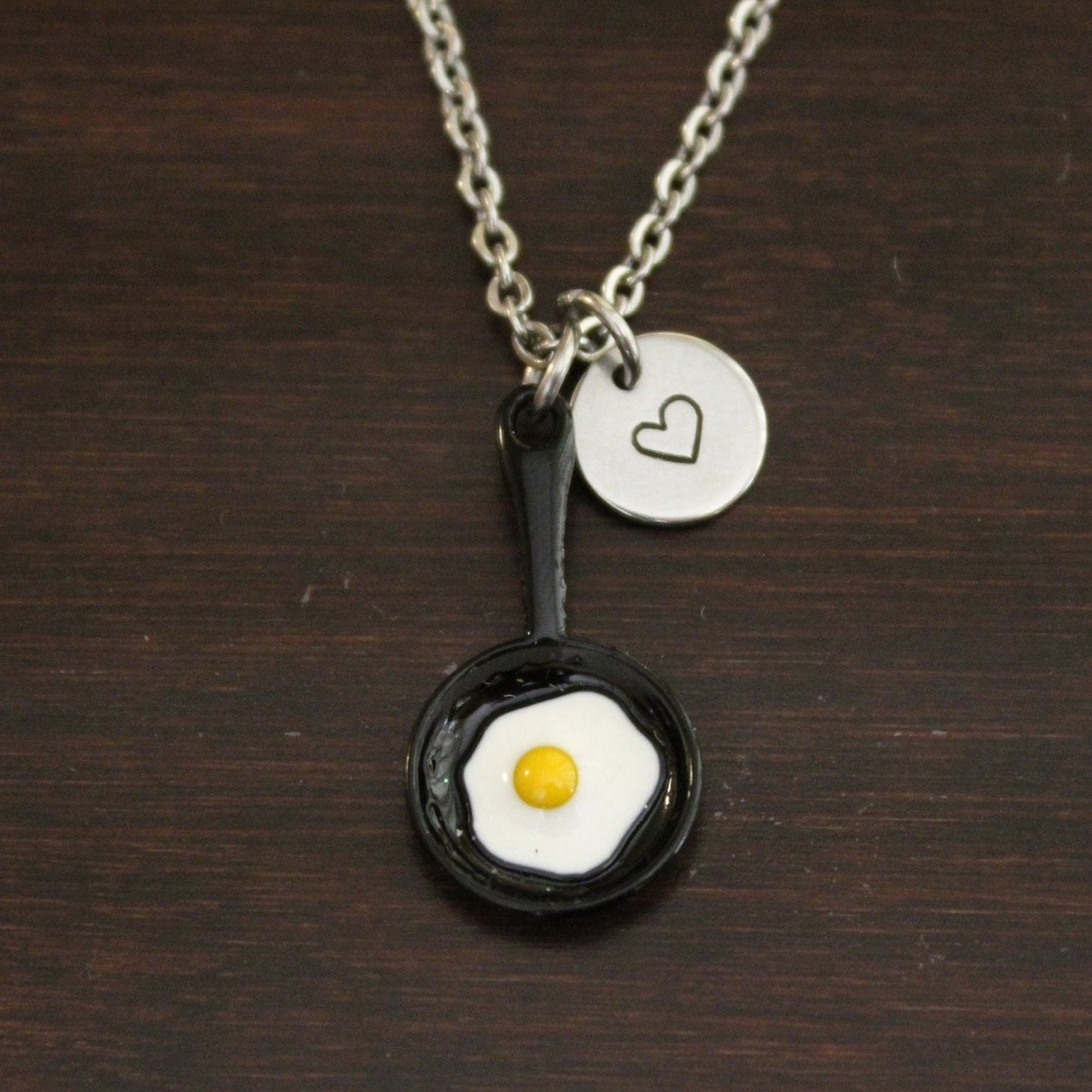 Fried Egg Necklace - Fried Egg Jewelry - Egg Necklace - Egg Jewelry - Breakfast Lover - Food Jewelry-Chef Gift - Chef Necklace - I/B/H