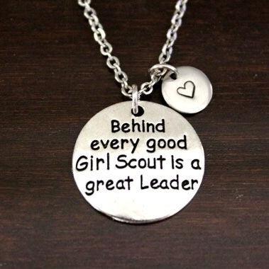 Behind Every Good Girl Scout Is A Great Leader Necklace - Troop Leader Necklace - Girl Scout Jewelry - Girl Scout Necklace - I/B/H
