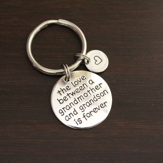The love between a grandmother and grandson is forever keychain