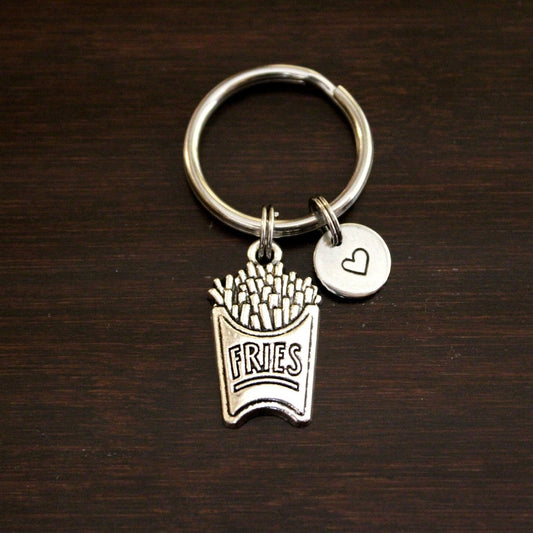 french fries in a carton keychain