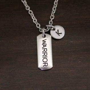 Warrior Necklace - Warrior Jewelry - Warrior Charm Gift - Warrior Inspiration - Inspirational Necklace - Simple Necklace - I/B/H