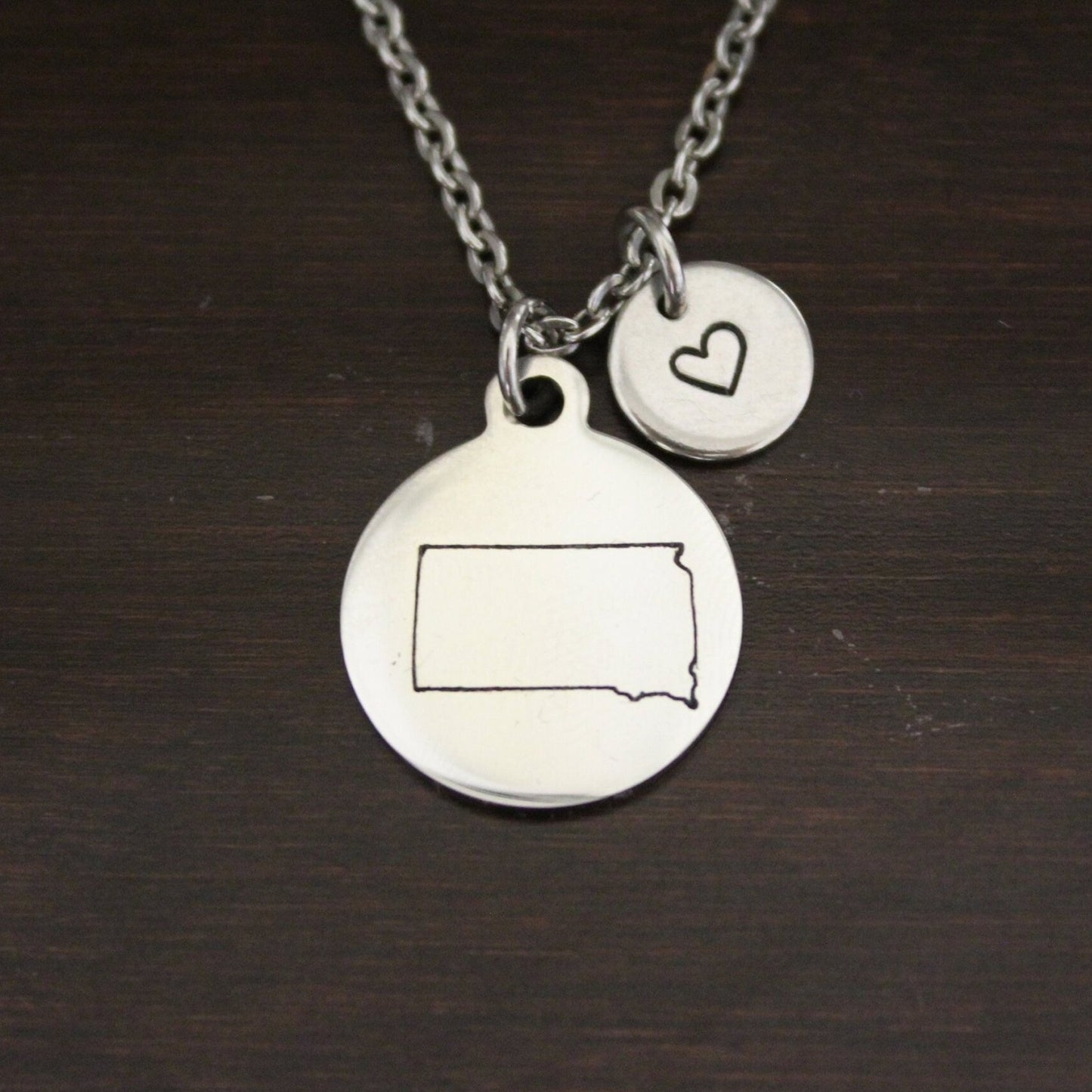 South Dakota Necklace-SD Necklace-South Dakota Jewelry-SD Jewelry-South Dakota Lover-South Dakota State-State Necklace-Home Charm-US State 1