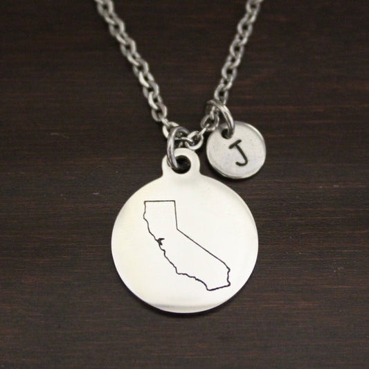 California Necklace-CA Necklace-California Jewelry-CA Jewelry-California Lover-California State-State Necklace-Home Necklace-US State-I/B/H