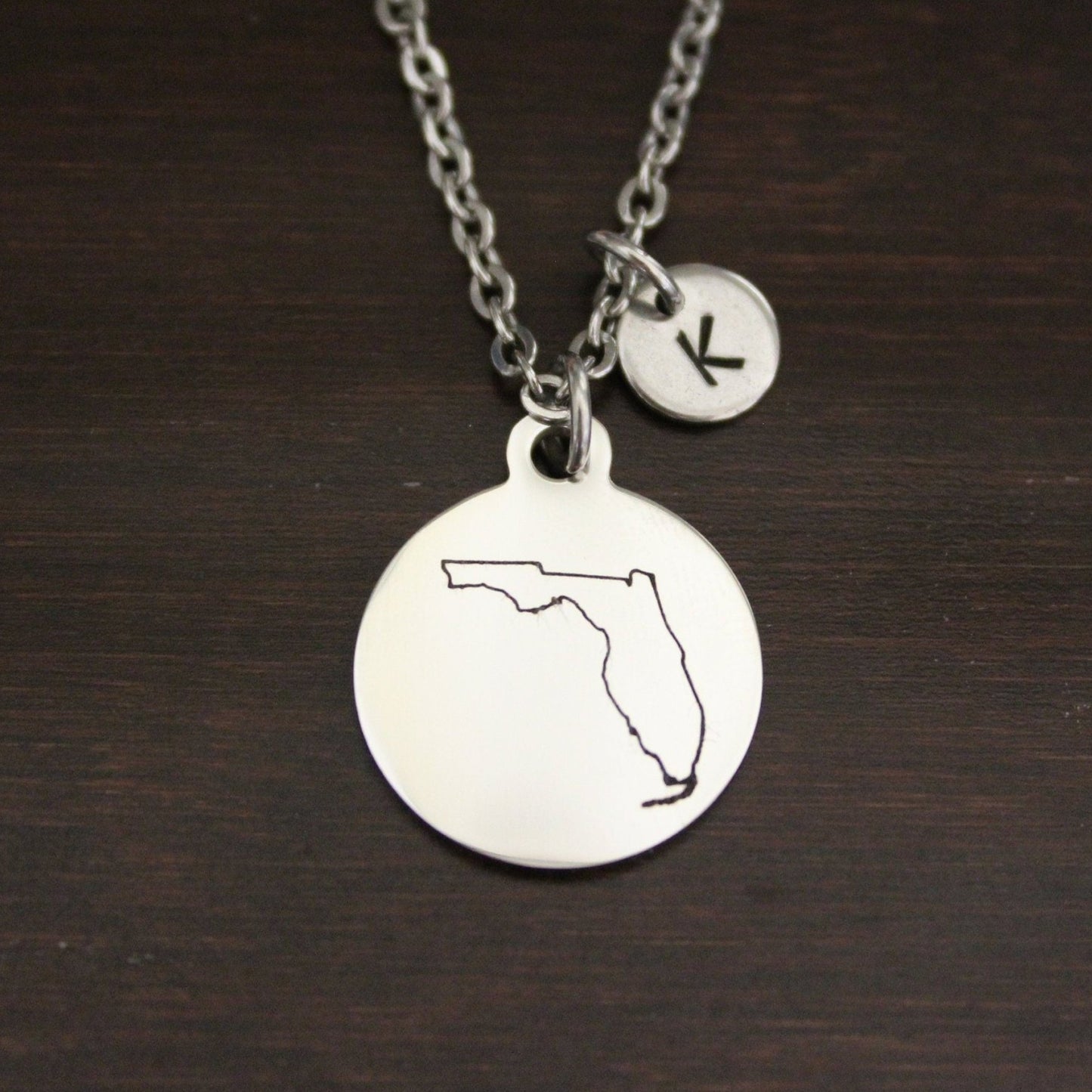 Florida Necklace - FL Necklace - Florida Jewelry - FL Jewelry - Florida Lover-Florida State - State Necklace - Home Necklace-US State-I/B/H