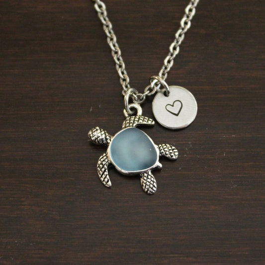Sea Turtle Necklace - Sea Turtle Jewelry - Animal Lover Gift - Beach Gift - Sea Gift - Ocean Gift - Aquarium Gift - Aquatic-Blue Original