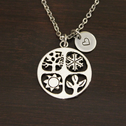 Seasons Necklace - Seasons Jewelry - 4 Seasons Necklace - Seasons Lover - Nature Necklace - Outdoors Lover Necklace - Forest Necklace -I/B/H