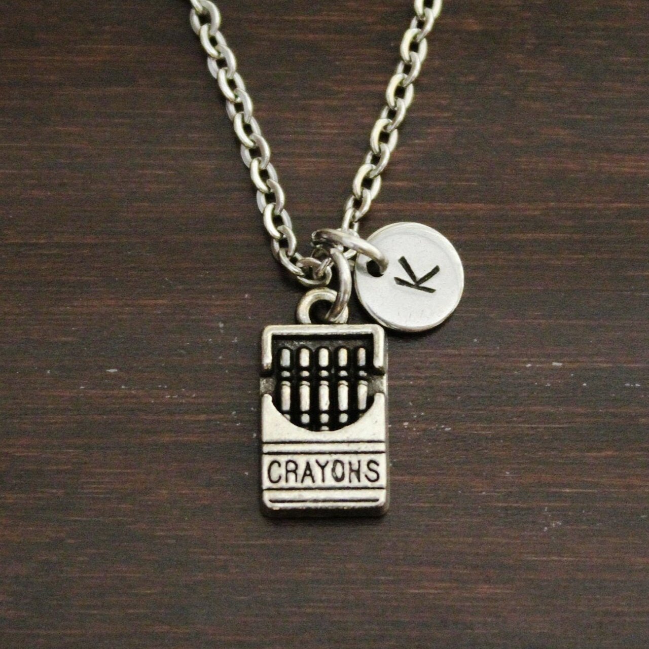 Crayon Necklace - Crayon Jewelry - Kindergarten Teacher - Art Teacher Jewelry - Art Necklace - Artist Necklace - Artist Jewelry - I/B/H