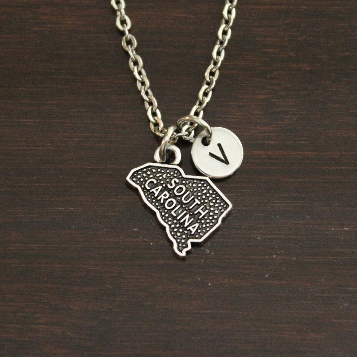 South Carolina Necklace-SC Necklace-South Carolina Jewelry-SC Jewelry-South Carolina Lover-South Carolina-State-State Necklace-US State 1