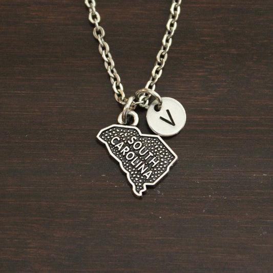South Carolina Necklace-SC Necklace-South Carolina Jewelry-SC Jewelry-South Carolina Lover-South Carolina-State-State Necklace-US State 1
