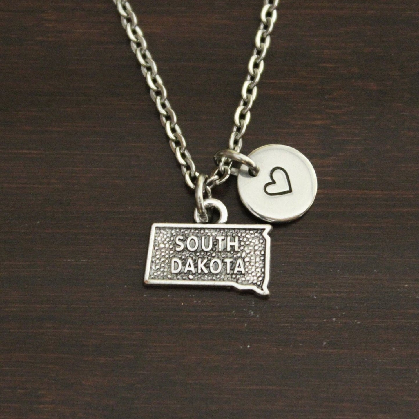 South Dakota Necklace-SD Necklace-South Dakota Jewelry-SD Jewelry-South Dakota Lover-South Dakota State-State Necklace-Home Charm-US State
