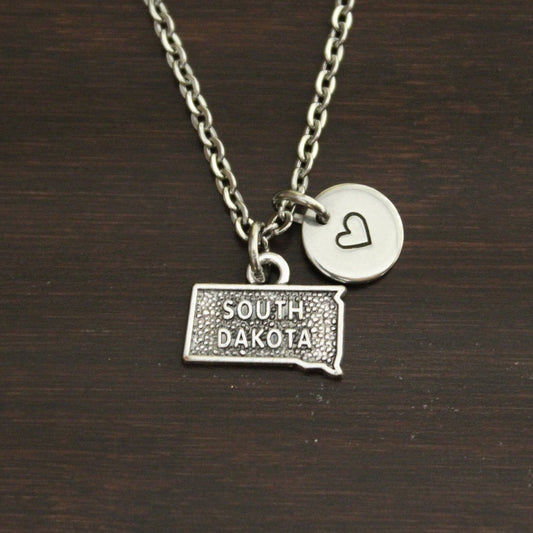 South Dakota Necklace-SD Necklace-South Dakota Jewelry-SD Jewelry-South Dakota Lover-South Dakota State-State Necklace-Home Charm-US State