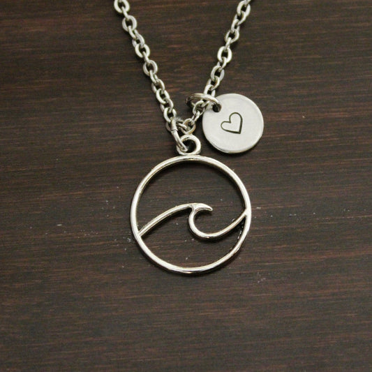 Wave Necklace - Wave Gift - Wave Lover - Wave Jewelry - Water Lover Necklace - Ocean Jewelry - Ocean Necklace - Ocean Lover - I/B/H 1