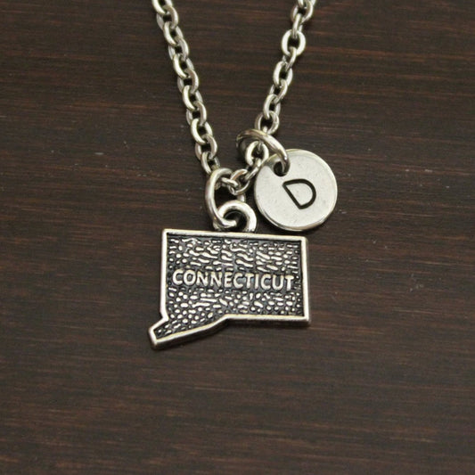 Connecticut Necklace - CT Necklace - Connecticut Jewelry - CT Jewelry - Connecticut Lover-Connecticut State-State Necklace-US State-I/B/H 1
