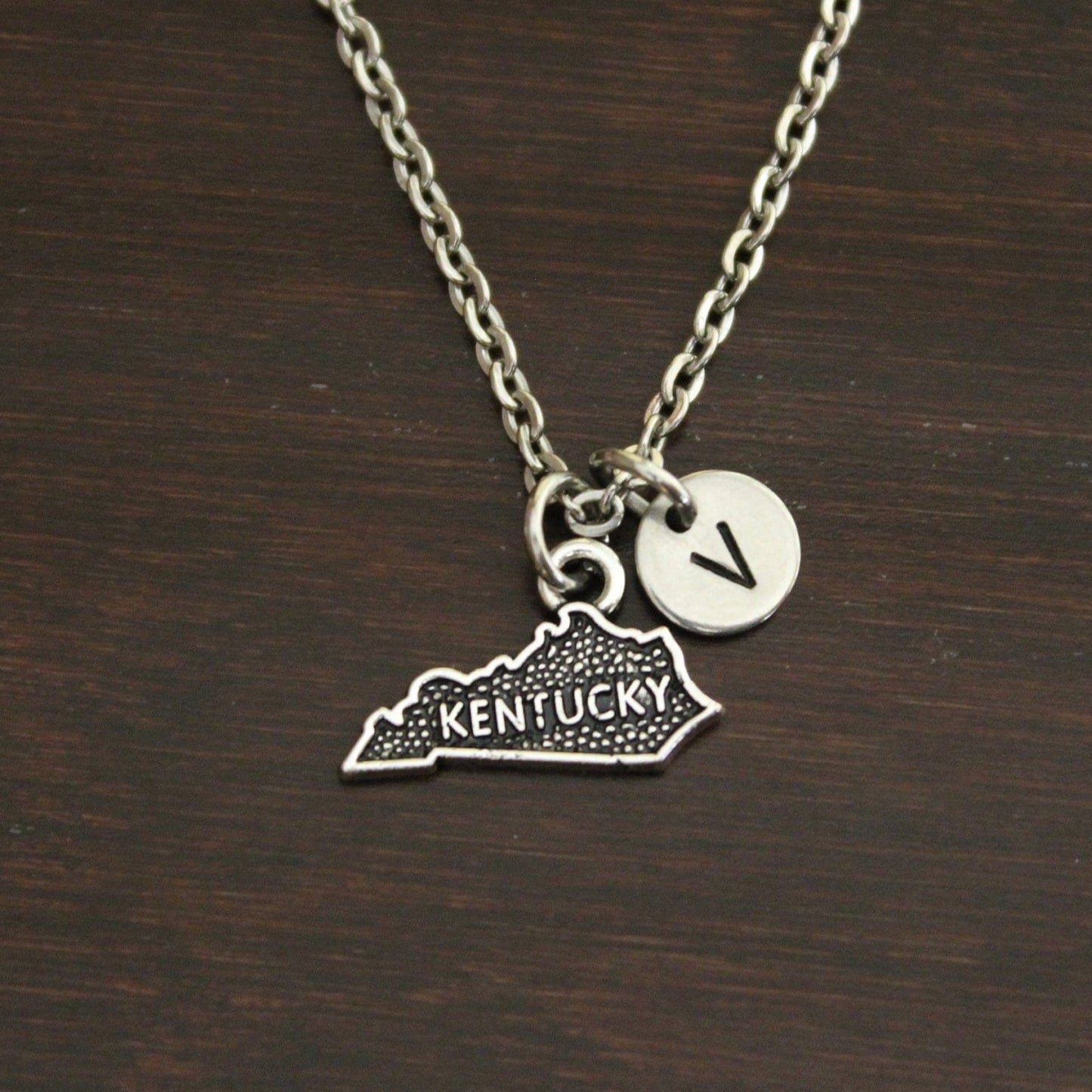 Kentucky Necklace - KY Necklace - Kentucky Jewelry - KY Jewelry - Kentucky Lover - Kentucky - State Necklace - Home Necklace-US State-I/B/H 2