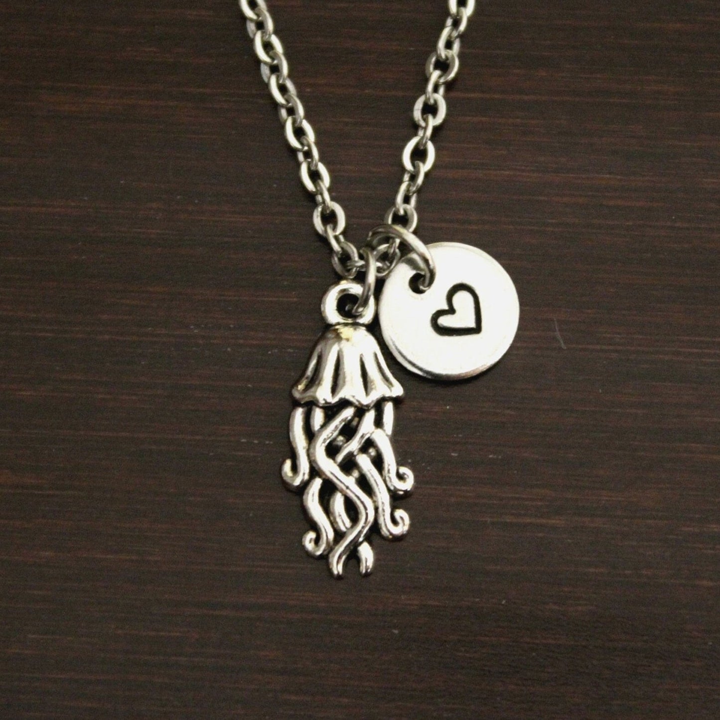 Squid Necklace - Jellyfish Jewelry - Squid Lover - Beach Gift - Sea Gift - Ocean Gift - Aquatic Gift - Under The Sea Necklace - I/B/H
