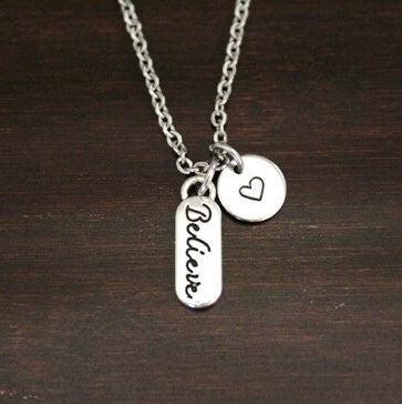 Believe Necklace - Believe Jewelry - Believe Charm Gift - Believe Inspiration - Inspirational Necklace - Inspire - Simple Necklace - I/B/H