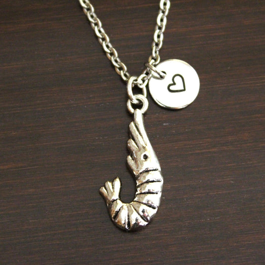 Shrimp Necklace - Shrimp Jewelry - Seafood Lover - Crayfish Necklace - Crawdad Necklace - Fisherman - Fishing Lover - Prawn  Gift - I/B/H
