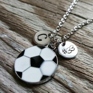 Soccer Necklace - Sports Necklace - Athlete Necklace - Sports Player - Athlete Gift - Soccer Lover - Soccer Senior Gift - Soccer Team Gift