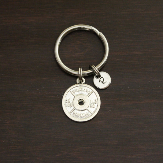 Weight plate dumbbell  keychain