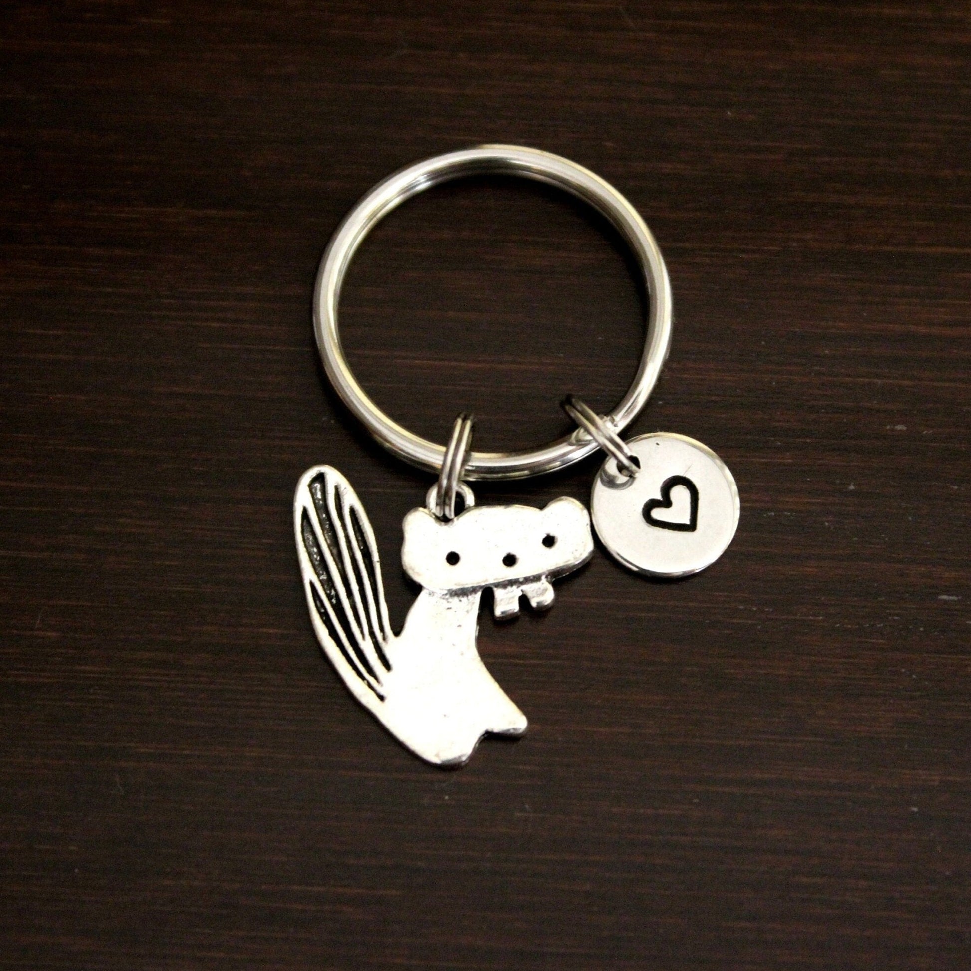 beaver keychain 2 big teeth and tail